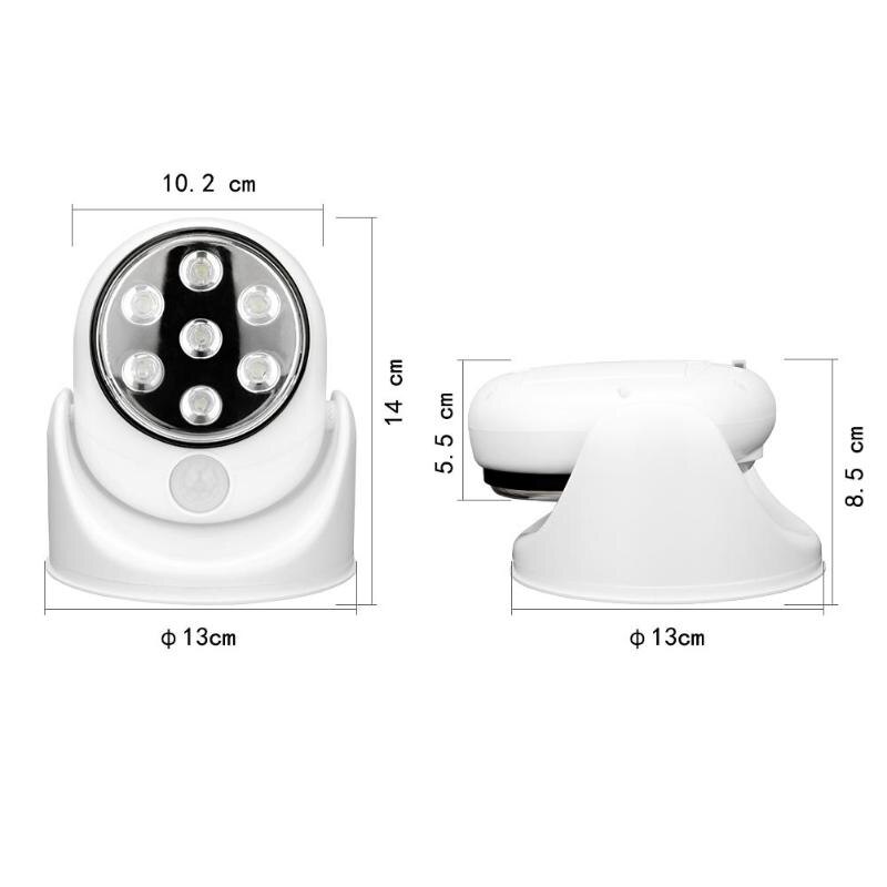 COB luz LED con sensor de movimiento 180 grados de rotación pasillo escalera camino de la noche lámpara con tres agujeros colgantes en el lado inferior: a