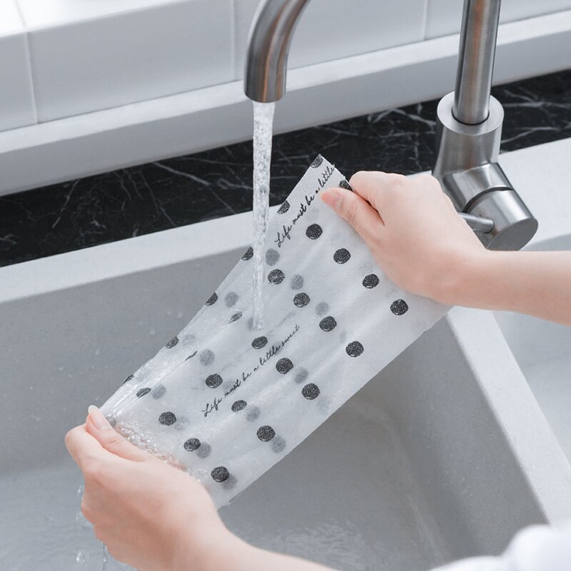 50 Uds./rollo de servilletas desechables de textil no tejido para paño de cocina, servilletas de papel para mesa