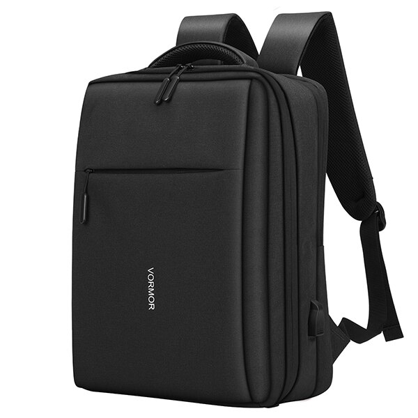 Männer Rucksäcke Multifunktions USB Ladung 14 15 zoll Männlichen Laptop Rucksäcke Anti-diebstahl Schule Tasche Für Männer: Schwarz