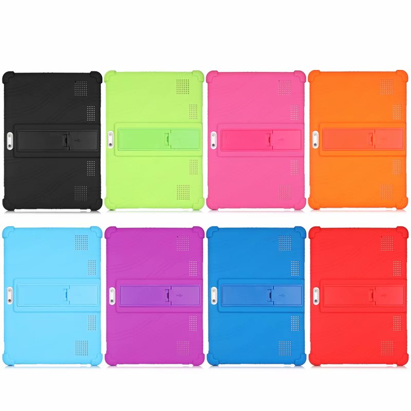 10.1 '' universele zachte siliconen hoes voor 10 10.1 inch android tablet pc schokbestendig effen gekleurde achterkant beschermende schaal + pen