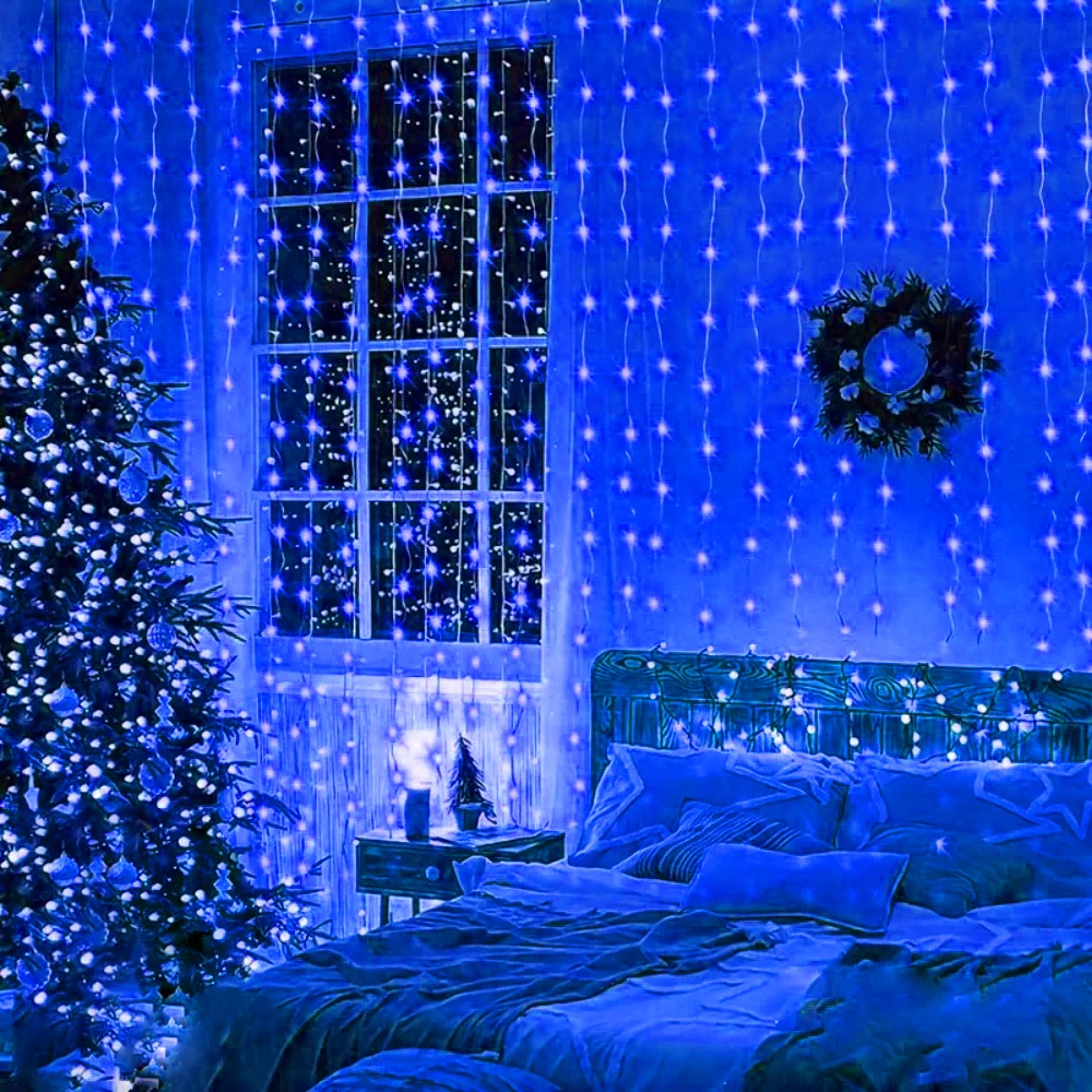 Guirnalda de luces LED para cortina, decoración USB de 3/4/6M, guirnalda navideña, lámpara de hadas, 8 modos para el hogar, jardín, de Navidad, decoración de boda: M / COFFEE