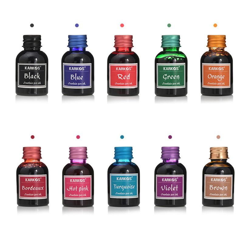 1 Fles Pure Kleurrijke 30 Ml Vulpen Inkt Bijvullen Inkt Briefpapier School