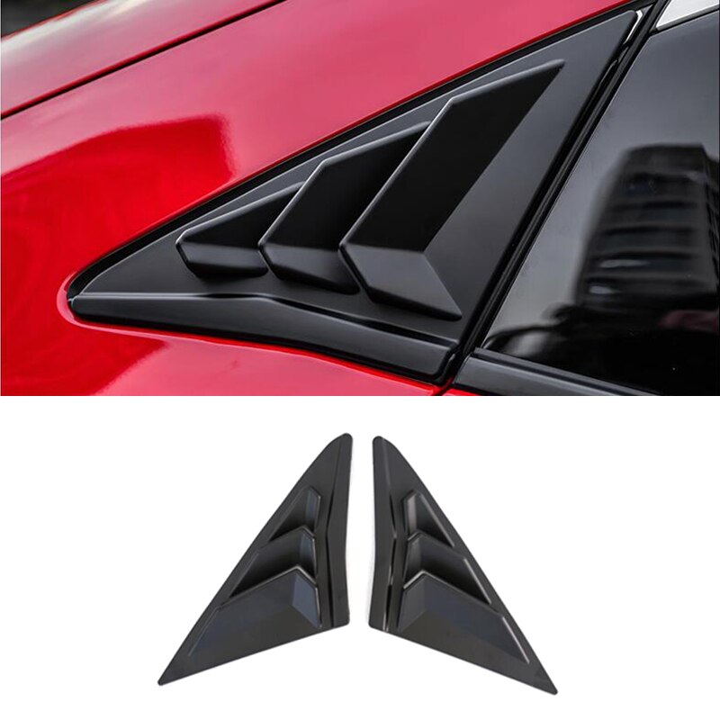 Rear Side Window Vent Louver Cover For Honda Civic... Grandado