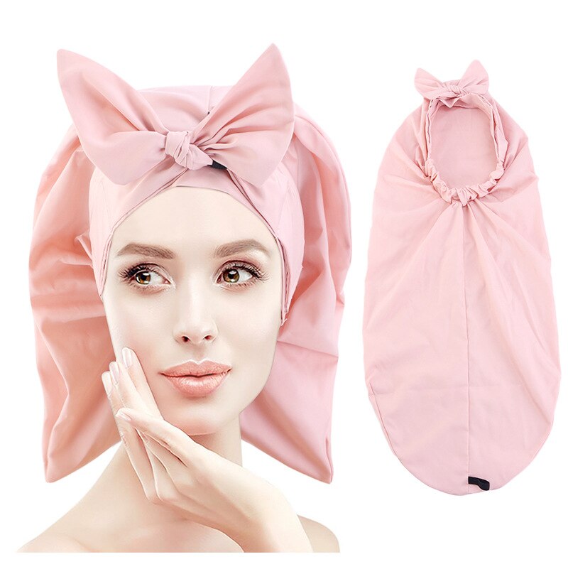 Bonnets de cheveux en Satin pour femmes, Bonnet de couchage soyeux avec bande élastique douce, grands Bonnets pour femmes