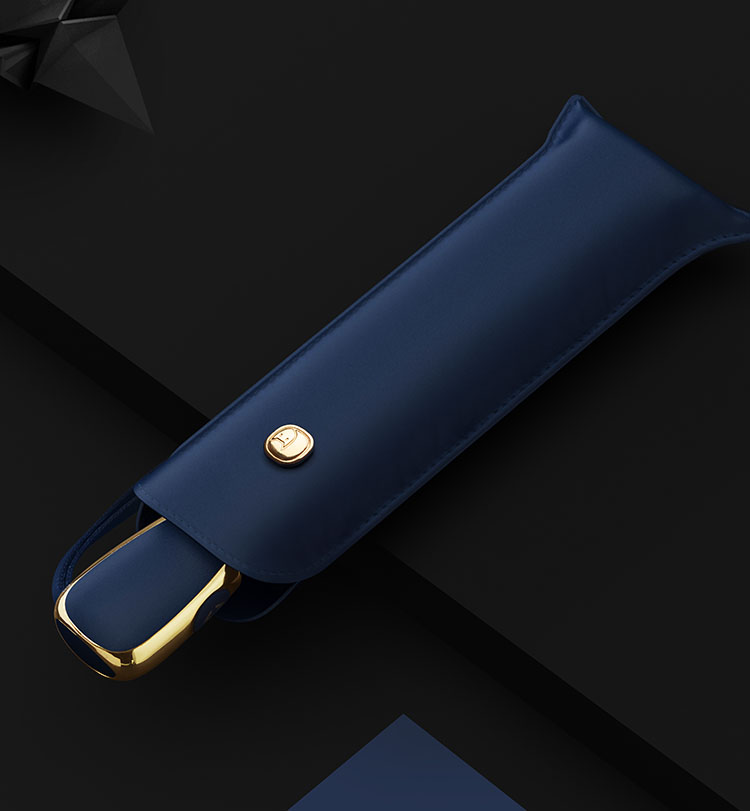 Xiaomi-paraguas plano y automático para mujer, sombrilla ultraligera de viaje, portátil, Anti UV, plegable, 6 varillas: Blue A