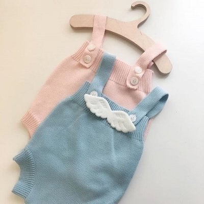 en najaar Baby Rompertjes Bebe Klimmen Pak Kleding breien Kleding Met Engelenvleugels