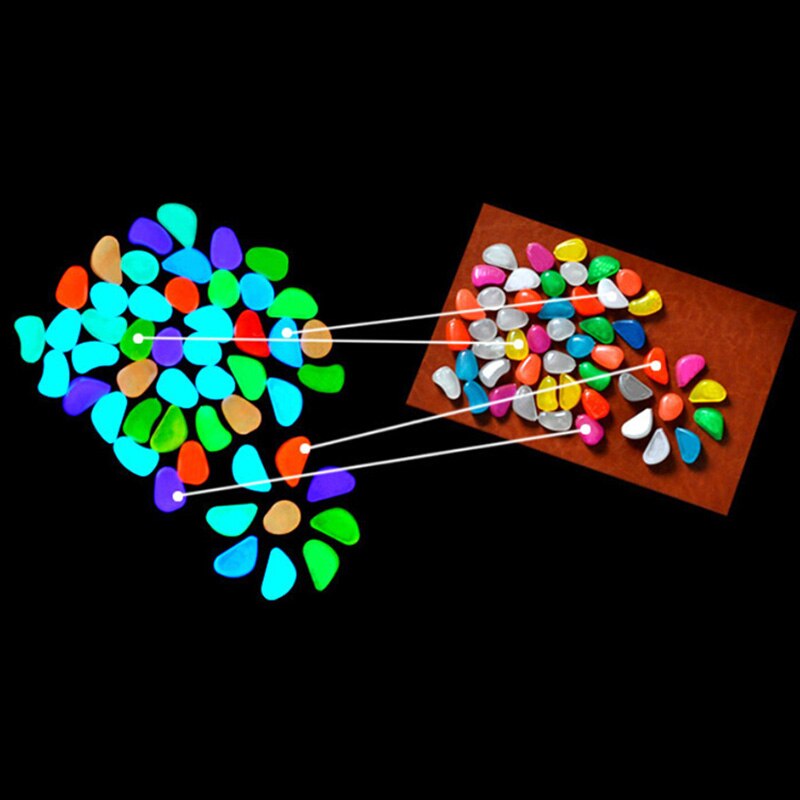 10 sztuk ładne świecące w ciemności kamyki sztuczna świecąca kamień chodnik akcesoria robić akwarium ryby ozdoba robić akwarium