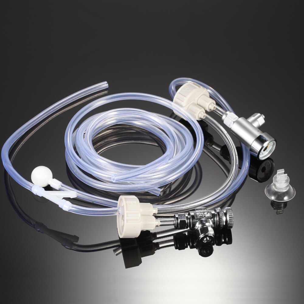 Fish Tank DIY CO2 Generator System Kit Live Plant Tank Air Flow Pressure Adjustment Diffuser Tube Check Needle Valve Guage Set
