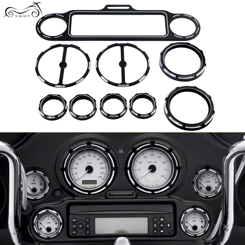 Flht Speedometer 9X Motorcycle Black Stereo Accent+Speedometer+Spea... – Grandado
