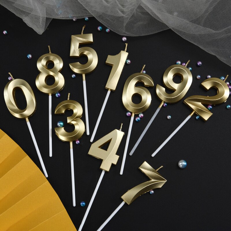 Champagne numéro 0-9 joyeux anniversaire gâteau bougies Topper décor fête fournitures décor bougies décoration bricolage fournitures Numer bougie