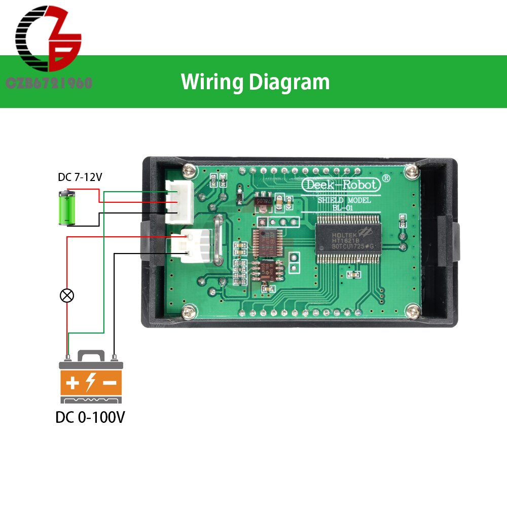 DC 100V 10A Digital Voltmeter Ammeter Wattmeter 50V 5A Voltmeter Current Power Meter Car Battery Capacity Tester 12V 24V 48V 72V