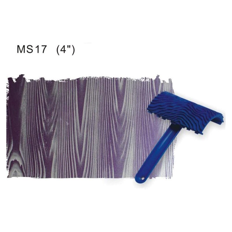 4Pcs Wall Texture Art Painting Tool Set Wood Graining Painting Tool Art Wallpaper Imitation Wood Grain Tool