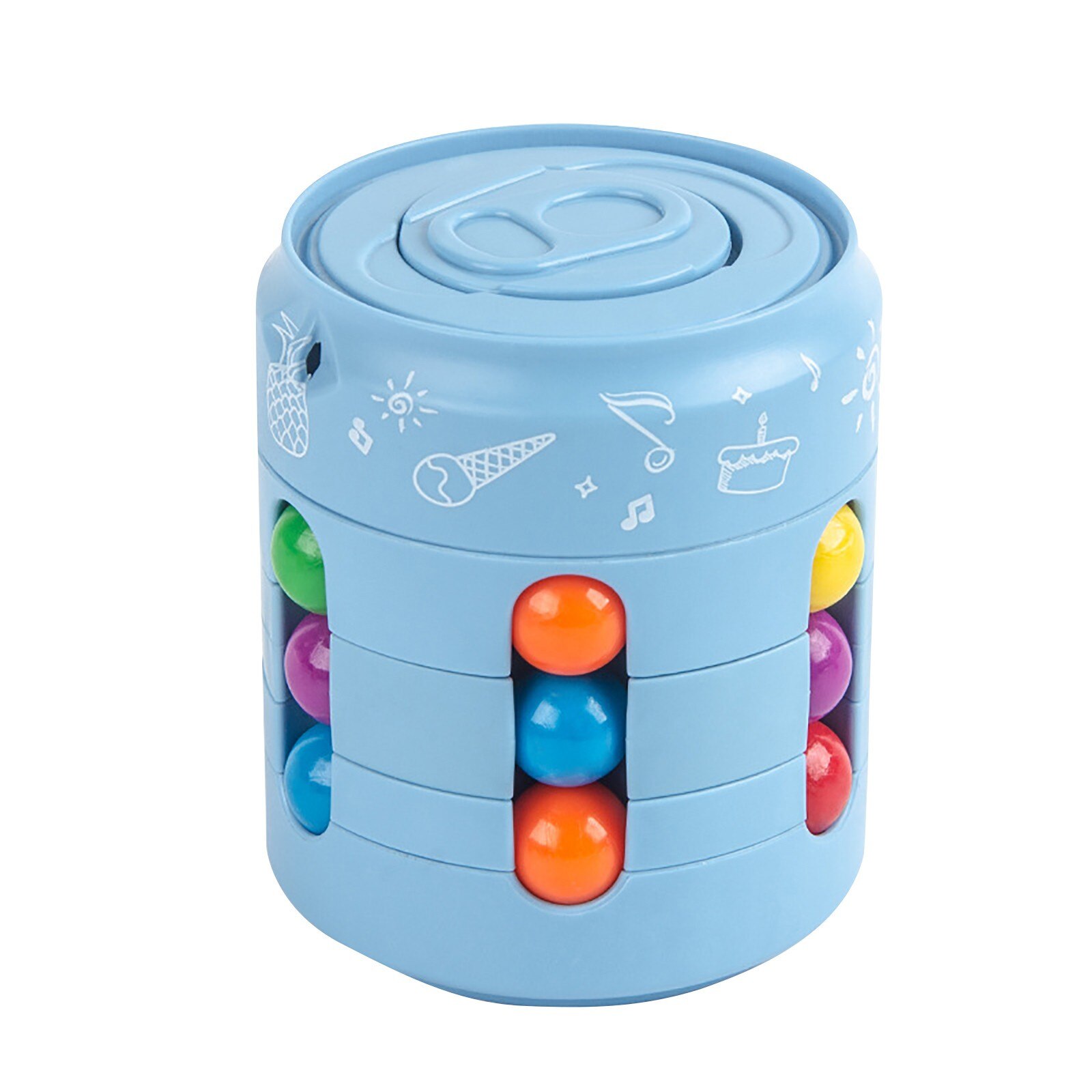 Stress Spel Speelgoed Voor Kinderen Magic Spinning Bean Draaiende Kan Decompressie Speelgoed Kid Kinderen Speelgoed: Blue 