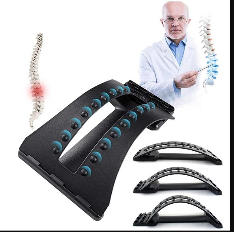 Lumbar Relief black stretcherm magnetic Back Massage Muscle Stretcher Posture Corrector Relax Stretcher Spine Pain Relief