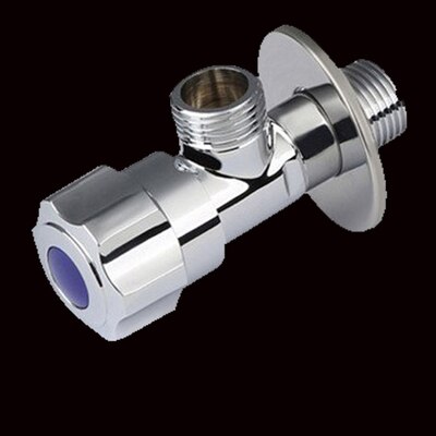 Válvula angular de latón con adaptador en T de 3 vías, 1 entrada, 2 salidas, válvula triangular, parada, accesorios de baño, conexión de 1/2 ", agua fría y: 4