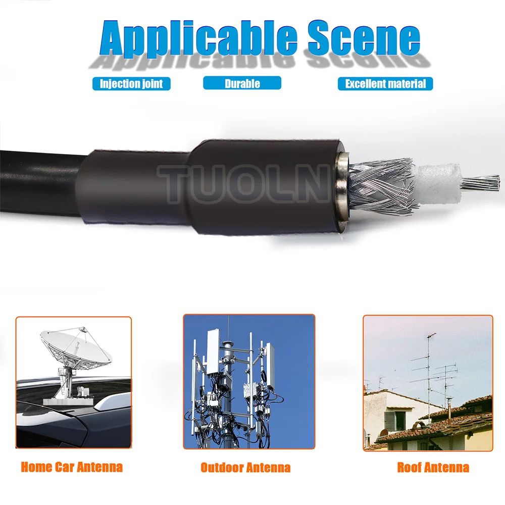 RG8X CB Antenna Coaxial Cable PL259 UHF SO239 Jumper Cable Low Loss 50 ohm UHF Male to UHF Male CB Antenna Extension Coax Cable