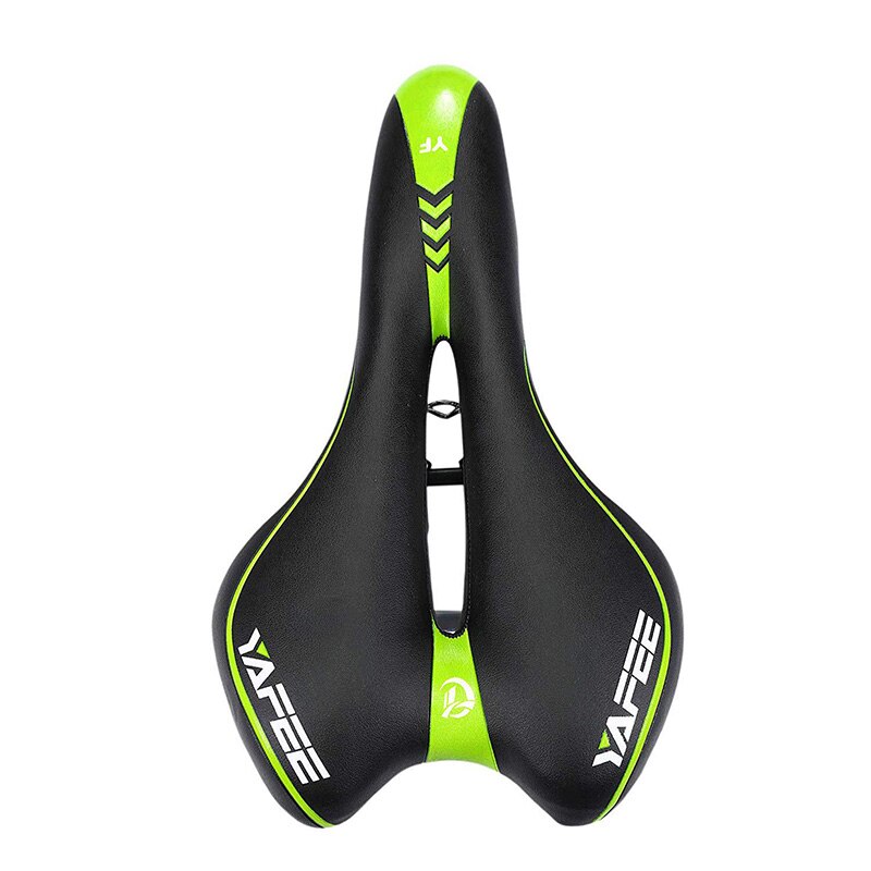 Tapis de vélo selle vtt vélo de route creux ergonomique choc mousse rembourré doux montagne vtt route vélo siège vélo accessoires: green