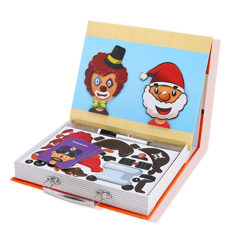 Educazione della prima infanzia di puzzle di puzzle magnetico del giocattolo 3d stereo dressup magnete di puzzle