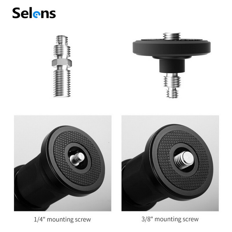 Selens Tripod Monopod Extension Tube 3-Sections For FEIYU ZHIYUN Stabilizer Camera Cannon DSLR Sony Nikon Phone Tripod