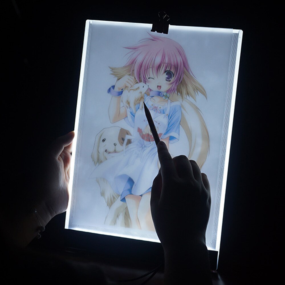 A4 LED Light Box Drawing Tablet - 1366 Pressure Levels - USB Graphics Pad - Acrylic Panel