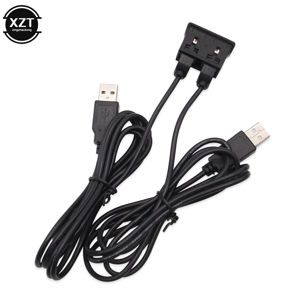 150CM Car Dash Flush Mount Dual USB Port Panel Auto Boat Double USB Extension Cable Adapter forVolkswagen forToyota