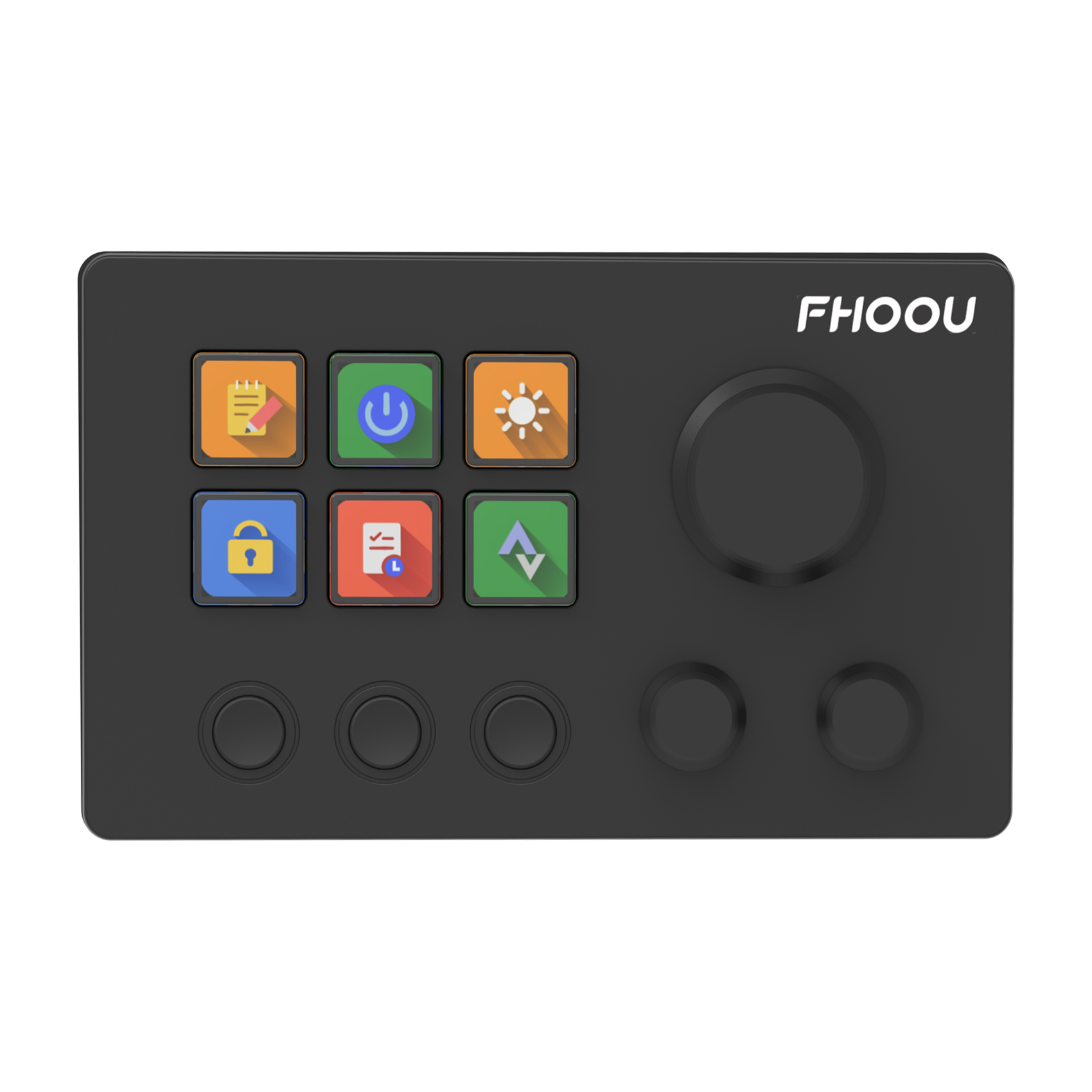 Mirabox N3 Streamdeck Keypad Screen Knob Customization Macro Mini Keyboard Visual Desktop Console For Desktop Computer: black