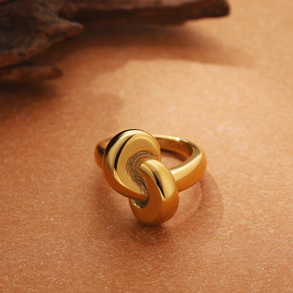 Onregelmatige geometrische gladde metalen open ringen voor dames heren Verklaring dikke koepelvingerring verstelbare roestvrijstalen sieraden: WIT