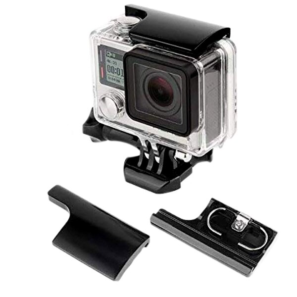 ¡Producto en oferta! Montaje de hebilla de bloqueo de cierre de Cierre trasero de repuesto de aleación de aluminio para cámara GoPro Hero 3 +, 4 estándar impermeable y esqueleto Ho