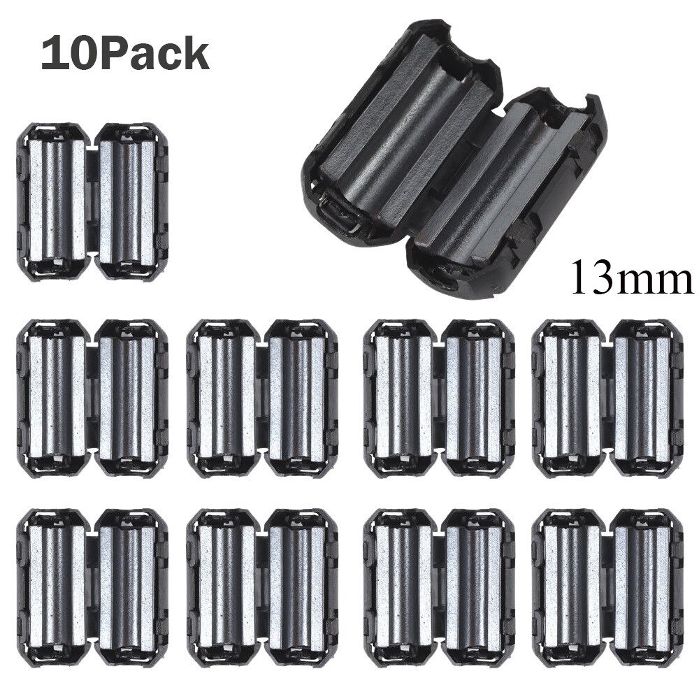 7/9/13mm Schwarz Clip-Auf Ferrit Ader Kabel Filter Nickel-zink Lärm Schalldämpfer für EMI RFI Clip Drossel Ferrit Filter Für Kabel: C