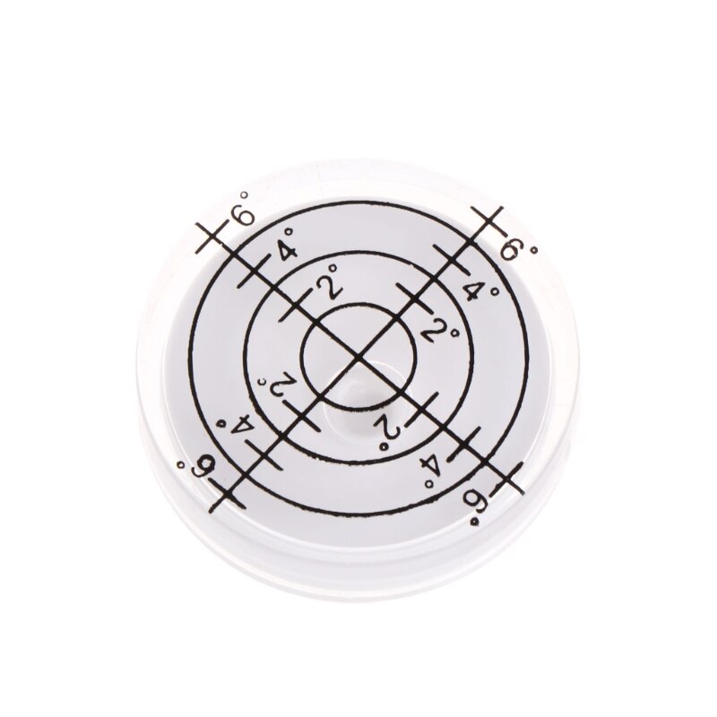 1Pc Bulls-eye Bubble Degree Marked Surface Spirit Level For Camera Circular 32x7mm W315: White