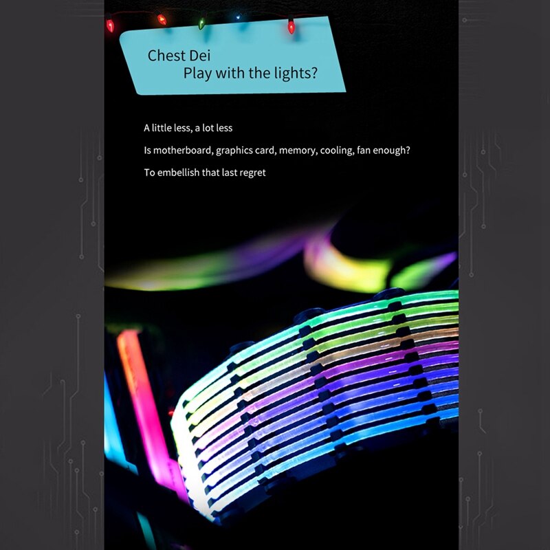 Jonsbo Psu Verlengkabel Rgb Trunking Cover Rainbow Bridge Voor 24Pin Atx Kabel Mod Symfonie Lijn, 5V Rainbow Rgb M/B Sync