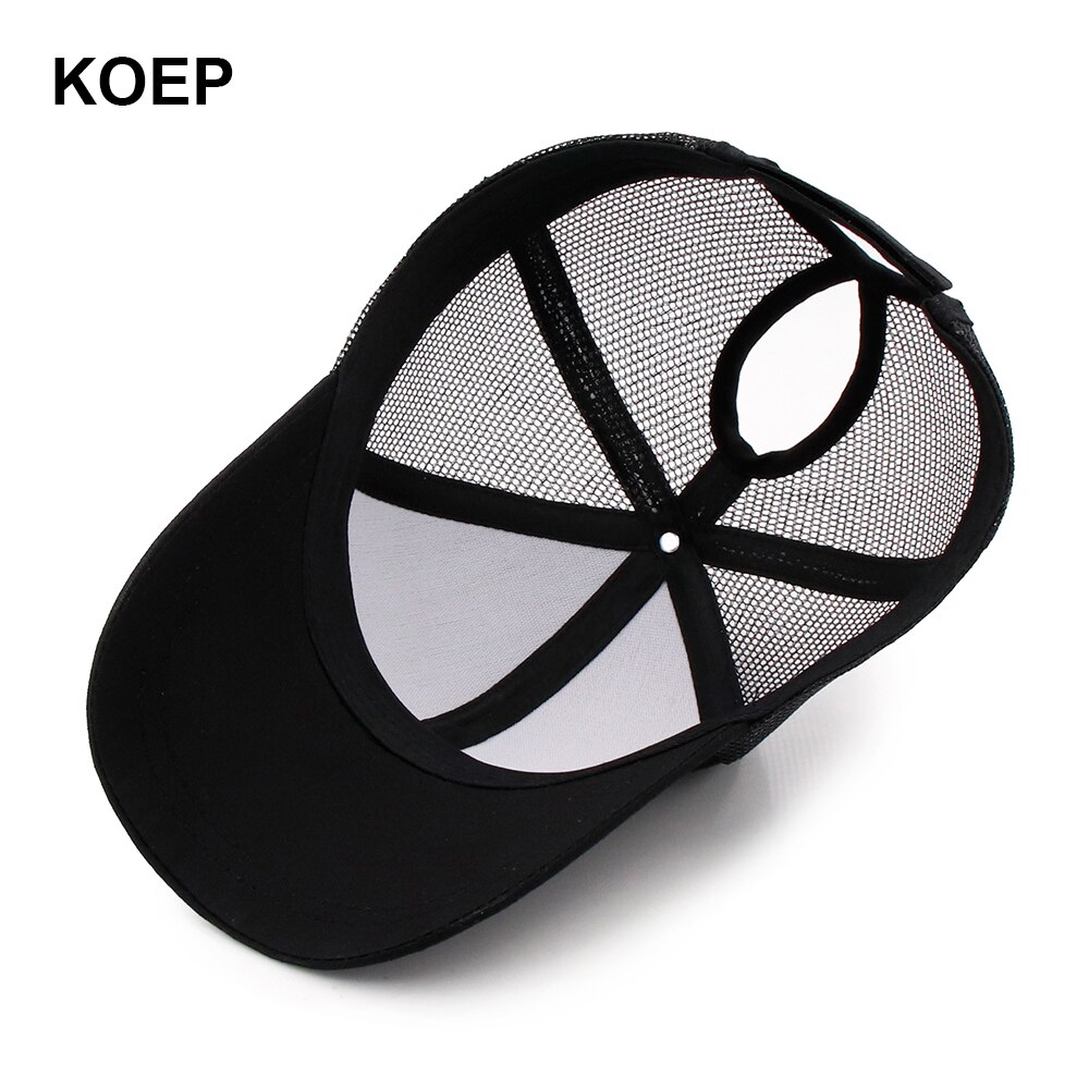 Koep hestehale baseball kasket snapback rodet bolle kasketter til kvinder kvindelig sommer mesh trucker hat pige hip hop hatte