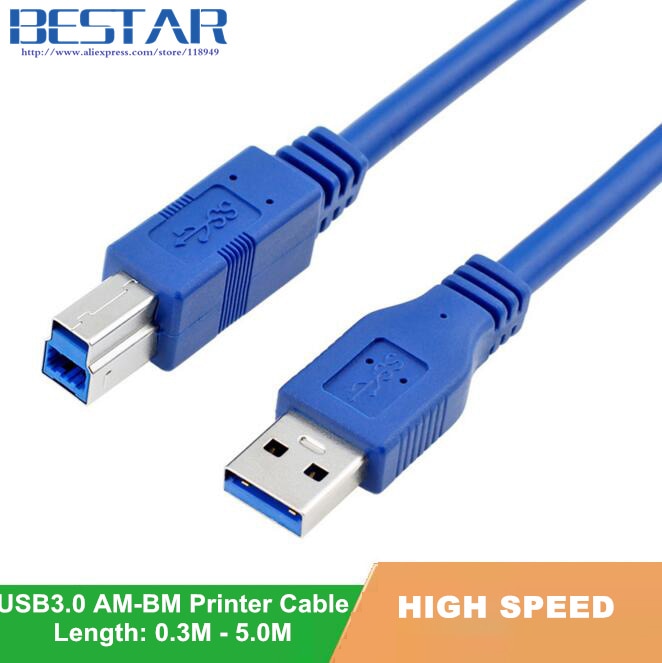 USB 3.0 type A male AM USB 3.0 Type B Mannelijke BM USB3.0 verlengkabel 0.3 m 0.6 m 1 m 1.5 m 1.8 m 3 m 5 m 1ft 2ft 3ft 5ft 6ft 10ft