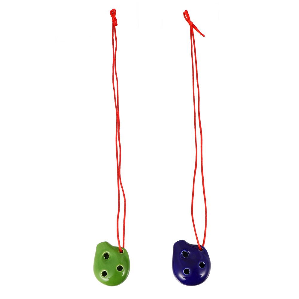 Ocarina Alto en céramique, Instrument de musique à 6 trous, 2 pièces