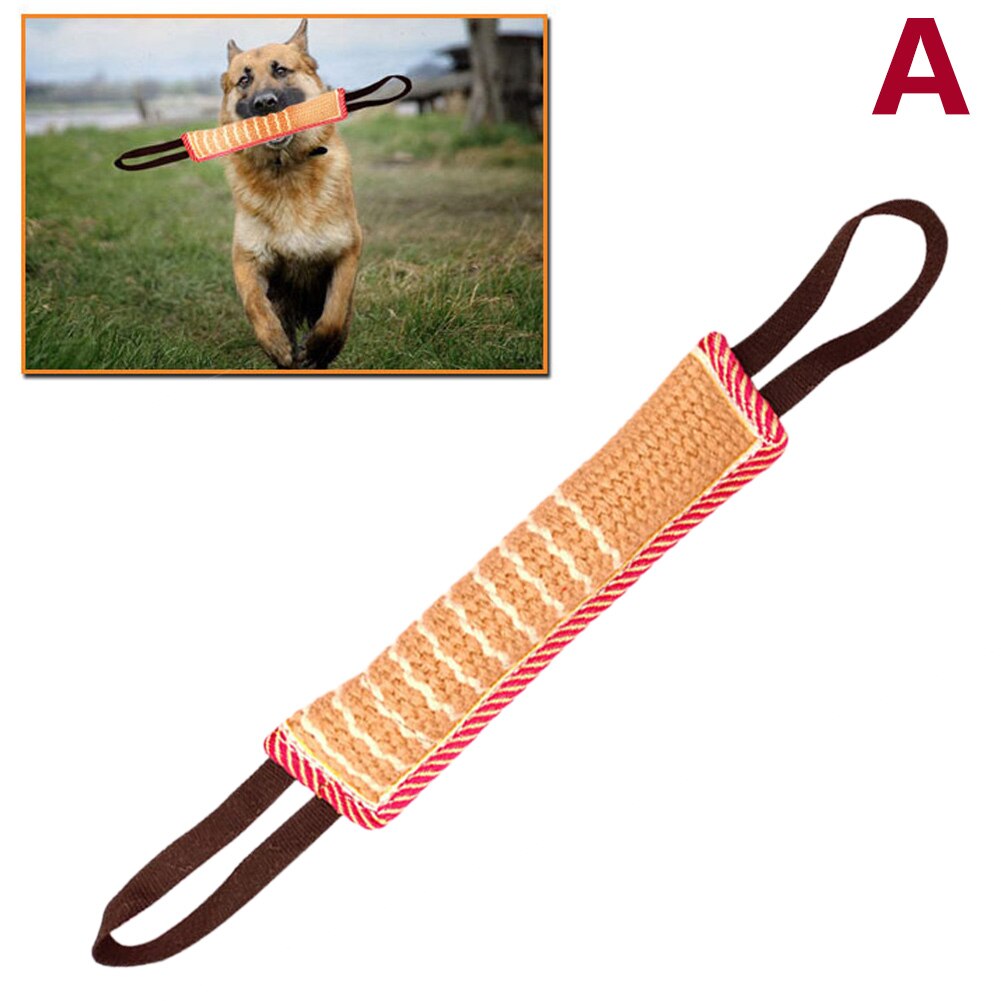Cute Pet Dog Tug Toys Bite Pillow Strong Pull Toy Dog Training with 2 Rope Handles-Bite Tooth Cleaning Toy Puppy Supplies