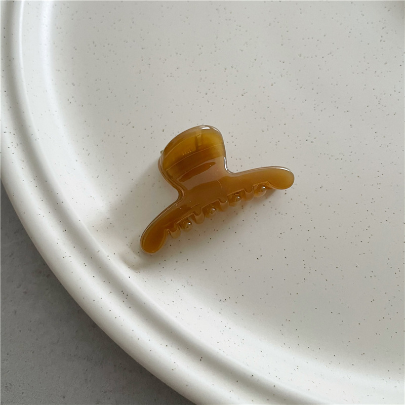 Pinza de pelo acrílica de color con textura de gelatina, flequillo lateral rectangular geométrico de tamaño pequeño, Pinza de agarre pequeña, accesorios para el cabello versión coreana: Multicolor