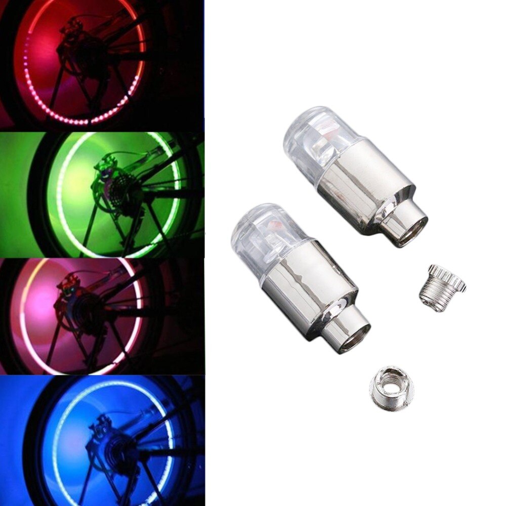 Bostar 2 st superljus däckventillock lampor muiticolor auto motorcykel tillbehör neon strobe led däcklampa  #281366