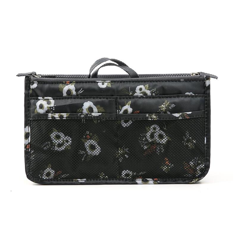 1 bolsa de aseo de seda de poliéster Bageek, bolsa de gran capacidad con asa superior, bolsa de cosméticos de con impresión, bolsas organizadoras de maquillaje: 2