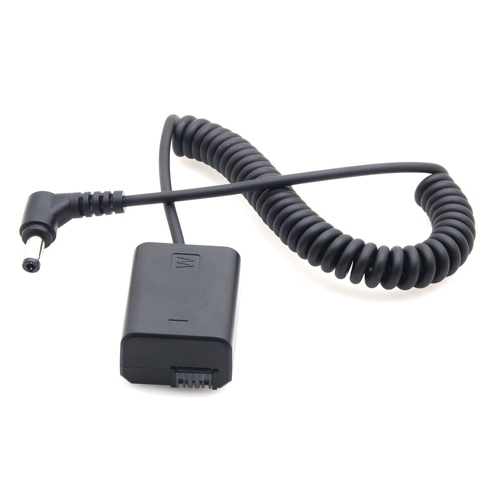 NP-FW50 Dummy Batterij Koppeling Adapter Met Dc Male Connector Power Opgerolde Kabel Voor A6500 A6300 A6000 A7 A72 A7s a7r