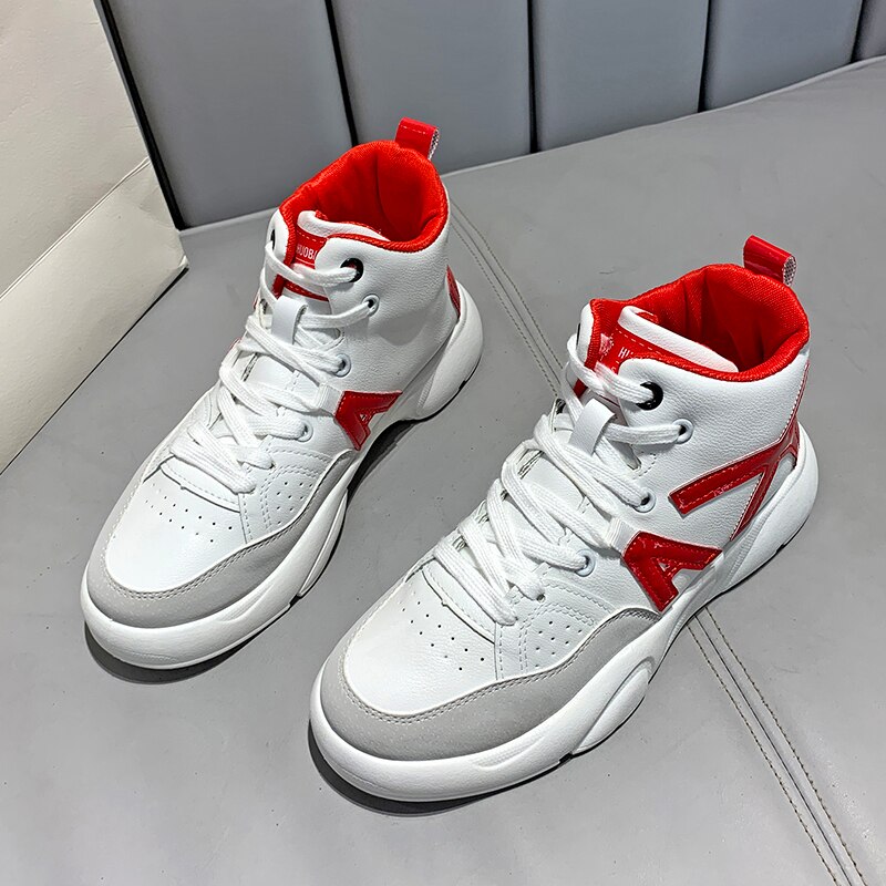 Kosz Femme 2020 kobiet platformy trampki buty do tenisa kobiet odkryty Sport buty kobieta płaski miękki chód obuwie Zapatos Mujer: Czerwony / 9