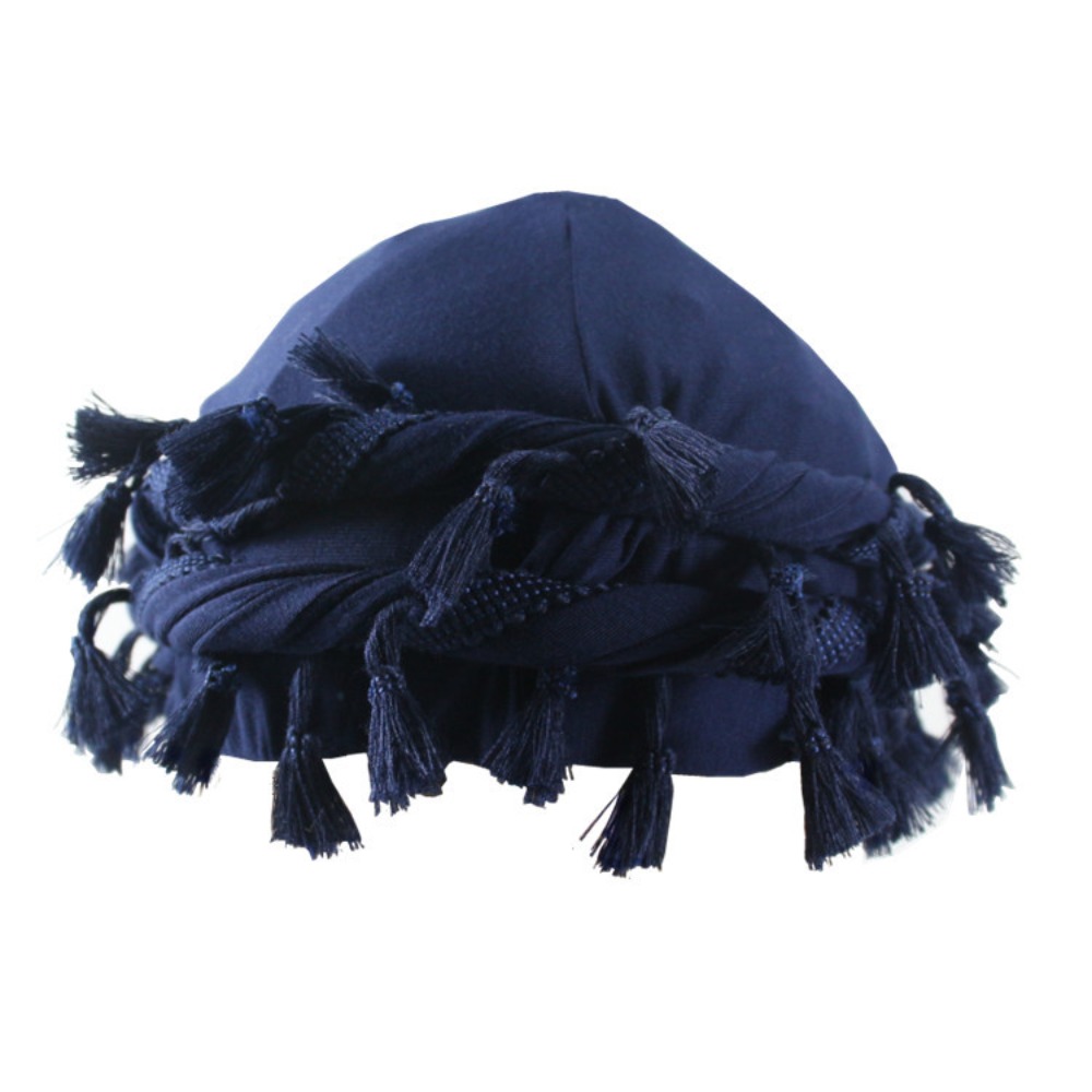 Solid kvast punk bandana hat frynser burr kant snoet hale hat dobbelt lag dockerhat herre fletningshat vandretur: Khaki