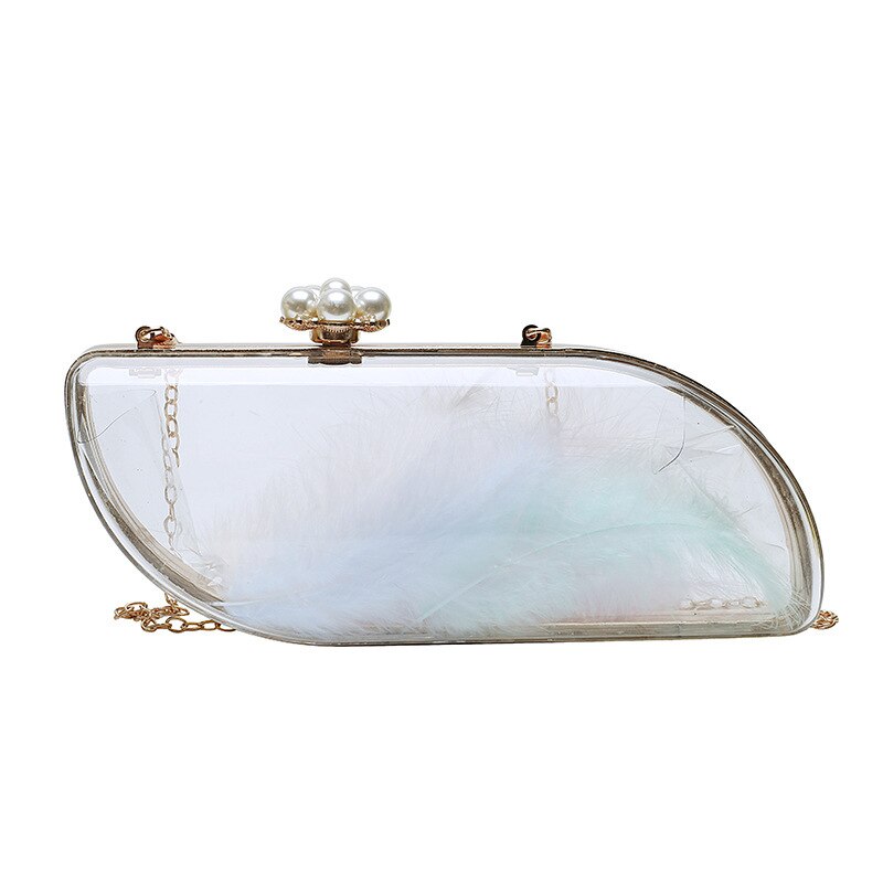 Acrylic Clear Alien Shoulder Bag For Women Crossbody Bags With Chain Transparent Evening Clutch Pvc Handbags