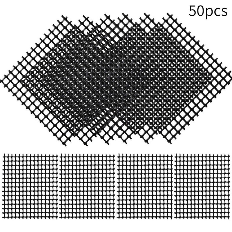 50 Stuks 5X5Cm Bloempot Gat Mesh Pad Bonsai Pot Bodem Rooster Mat Mesh Tuin 'S Drainage mesh Gat Sns