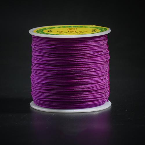 1mm 100m Nylon macramé chino nudo cordón pulsera cuentas hacer joyas DIY borlas cuentas Shambala hilo herramienta de coser: Púrpura