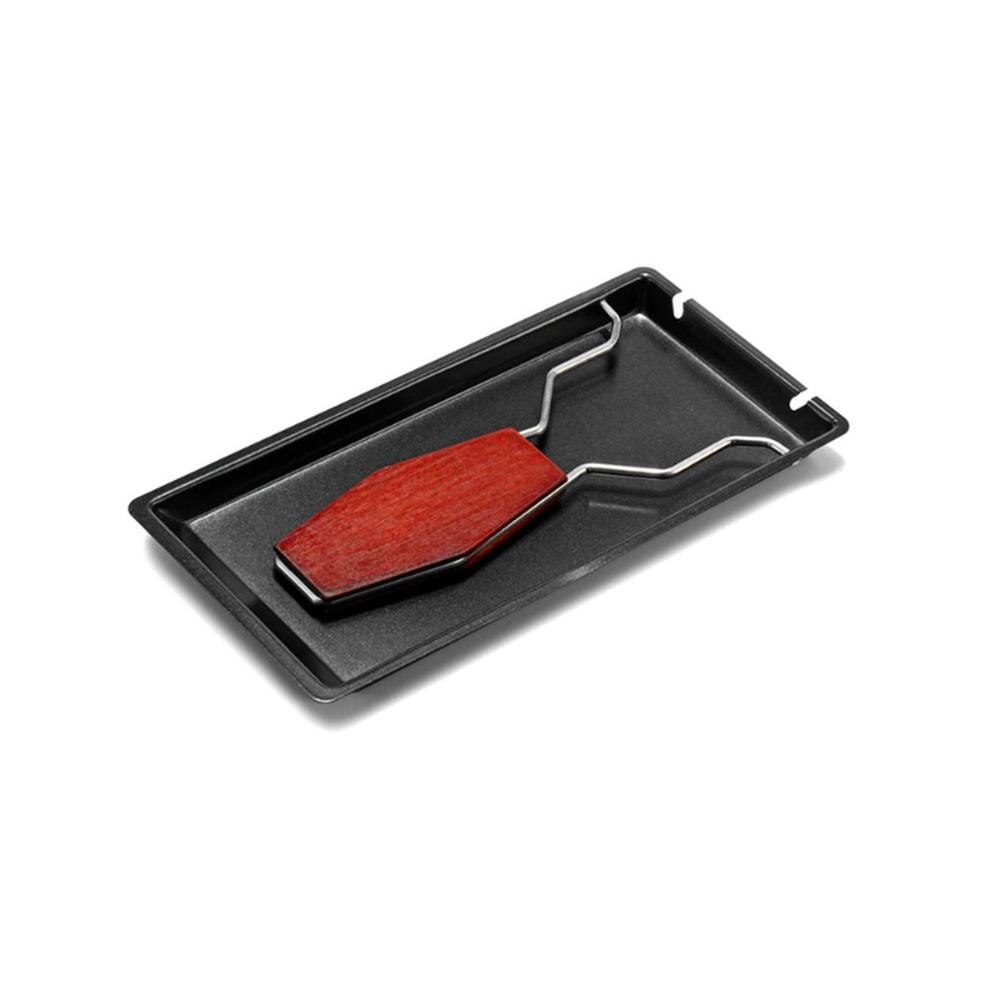 Bärbar miniost raclettegrill non-stick smörost grillpanna hem hållbar bakplåt ost ugn kök bakverktyg: Trähandtag
