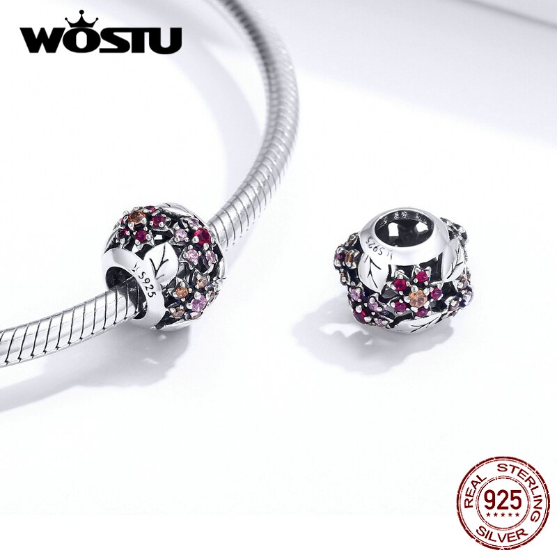 WOSTU 925 sterlina d'argento Amore Branelli di Fascino Pendenti E Ciondoli Argento 925 originale Monili Che Fanno per il Braccialetto Regalo di Anniversario di Matrimonio