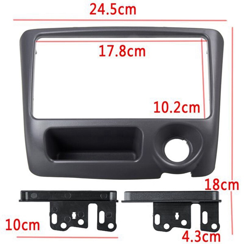 Radio de coche 2 DIN Facia para Toyota Yaris Echo Vitz 1999-2005, DVD estéreo, CD, Panel de tablero, embellecedor, Fascia, placa facial, consola