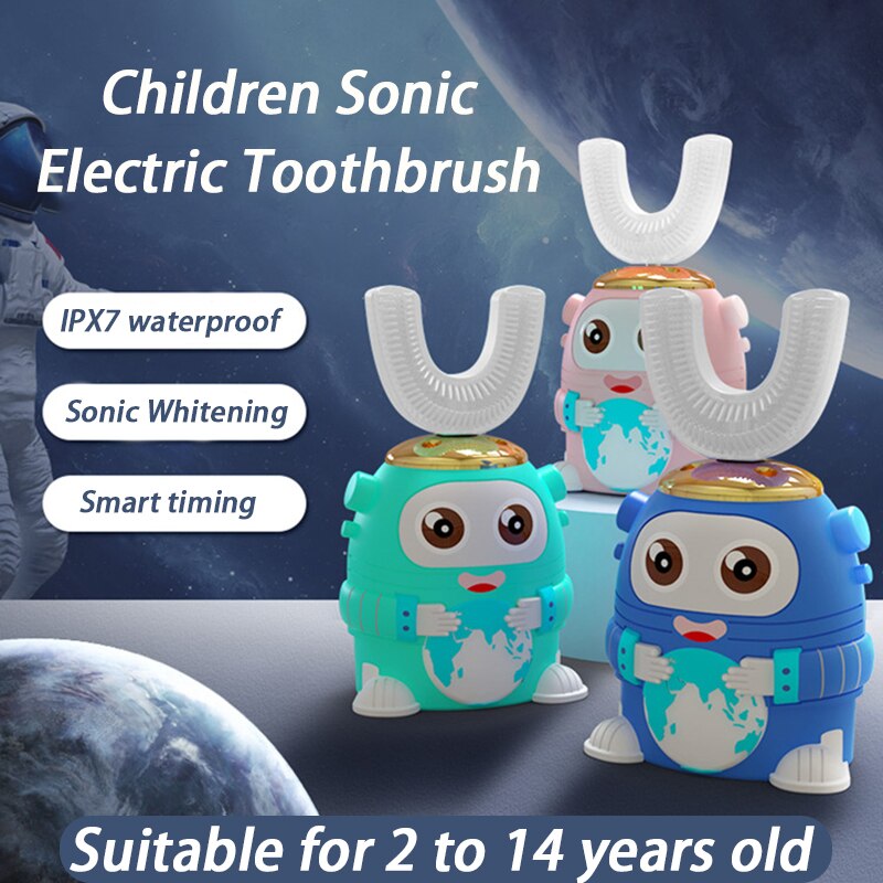 Smart Electric Toothbrush Kids Silicon Automatic Ultrasonic Teeth Tooth Brush Cartoon Pattern Children 360 Degree XaoMi for Home