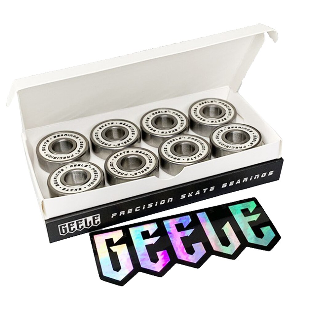 8Packs Precision Skateboard Bearings Carbon Steel For Inline Skates Spinners