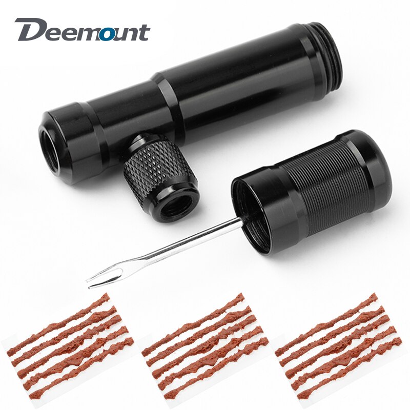 Deemount cykel tubeless däck brådskande reparationsverktyg med / 15 ränder passar gängad  co2 patron blåsa upp presta schrader